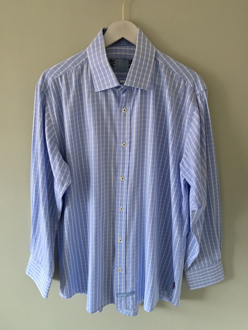 NWOT English Laundry 16.5 Modern Academic Workwear Formal Check Dress Shirt
